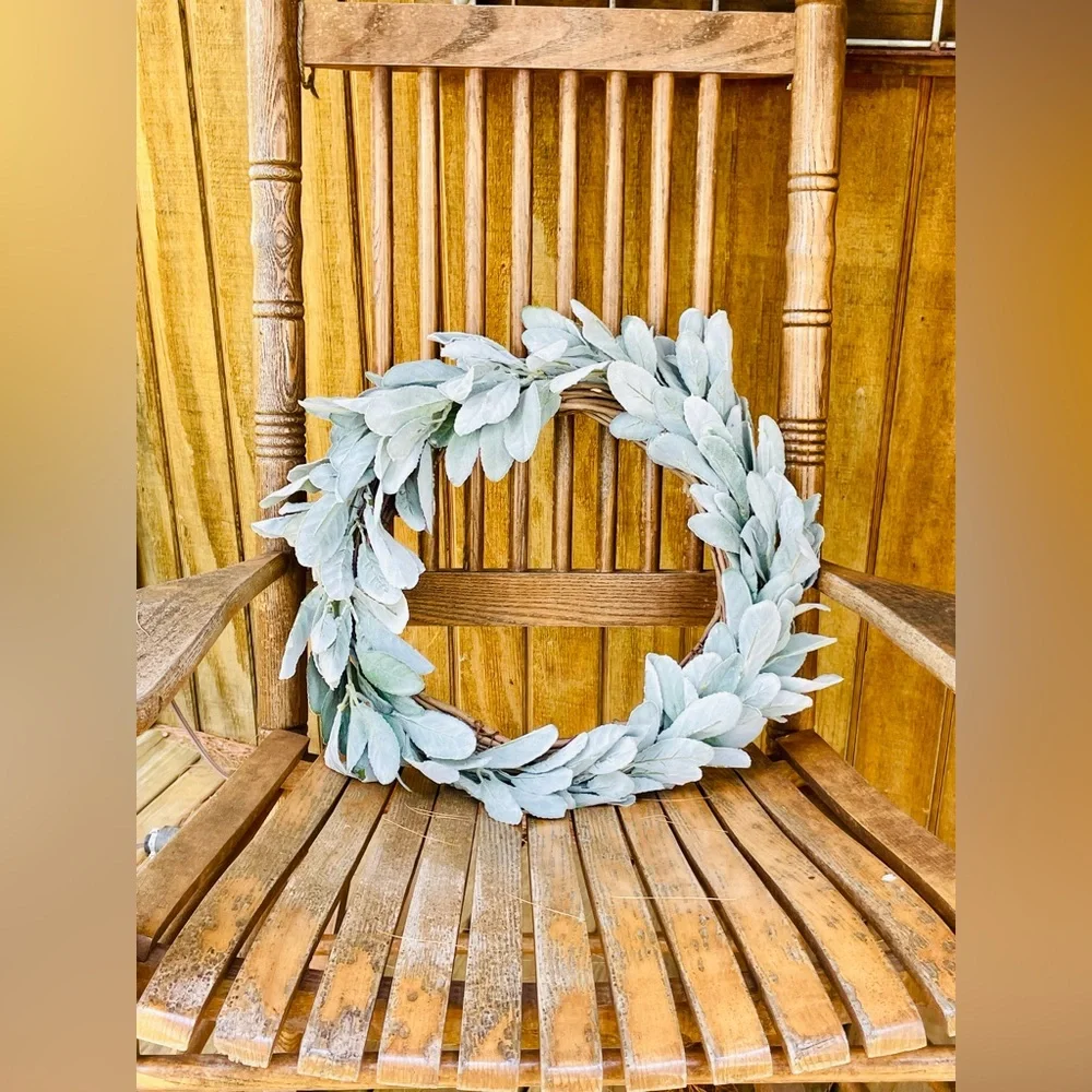 *Frosted Lamb’s Ear Wreath